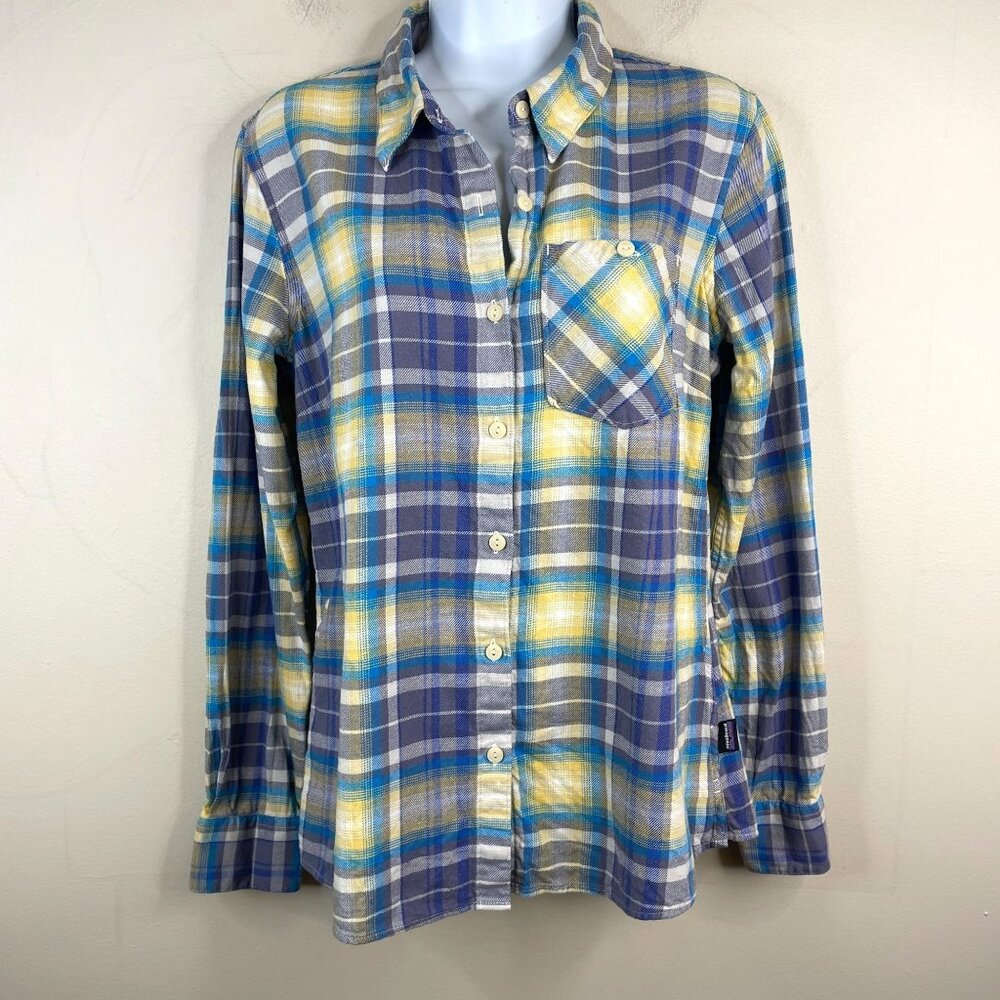 Patagonia Flannel Shirt Top 4 Organic‎ Cabincore Hiking Granola Layering Outdoor